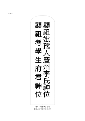 조부모지방 조부모지방
